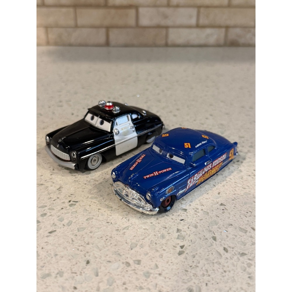 Disney Pixar Cars Mattel Doc Hudson Sheriff Diecast Car Lot 2pc